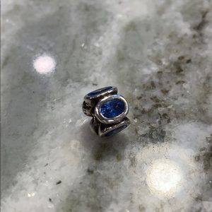 Pandora Blue Gemstone Sterling Silver Charm!